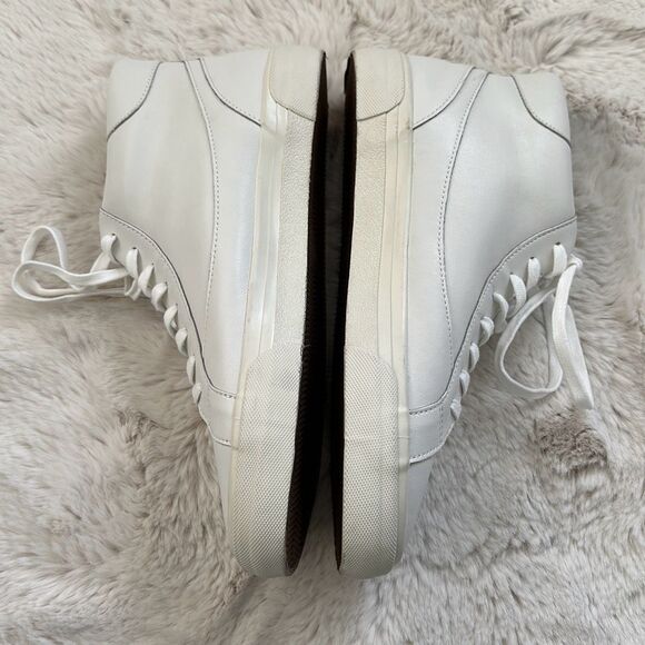 Madewell Sidewalk High-Top Sneakers White Size 11 - Picture 6 of 11